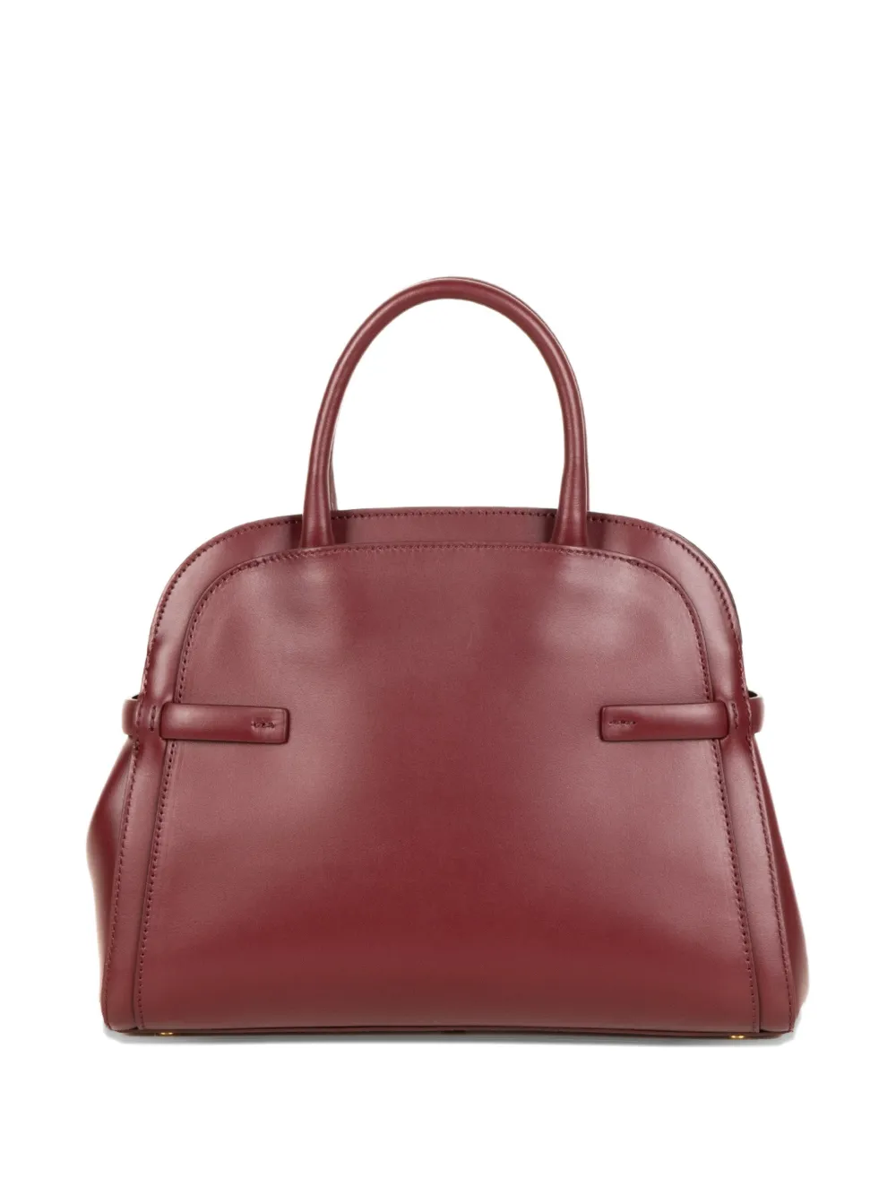 Orciani Aura Alba Leather Midi Tote Bag In Red