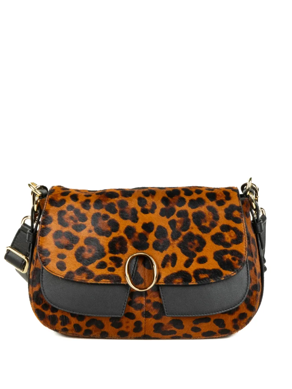 Orciani Kate Alba Leopard Detail Cross Body Bag In Multi