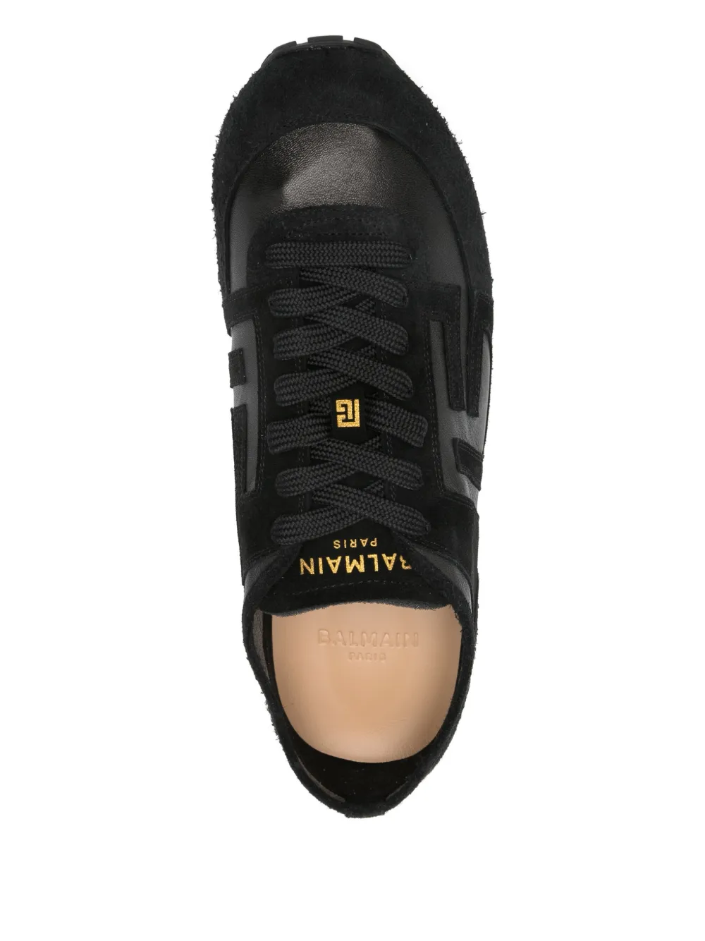 Balmain Sneakers met logo Zwart