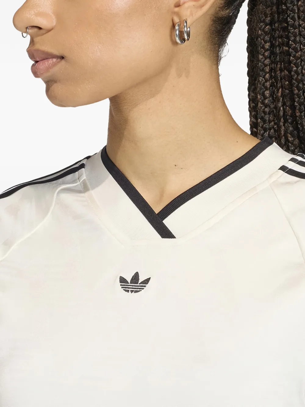 adidas Rouched Football T-shirt met korte mouwen Beige