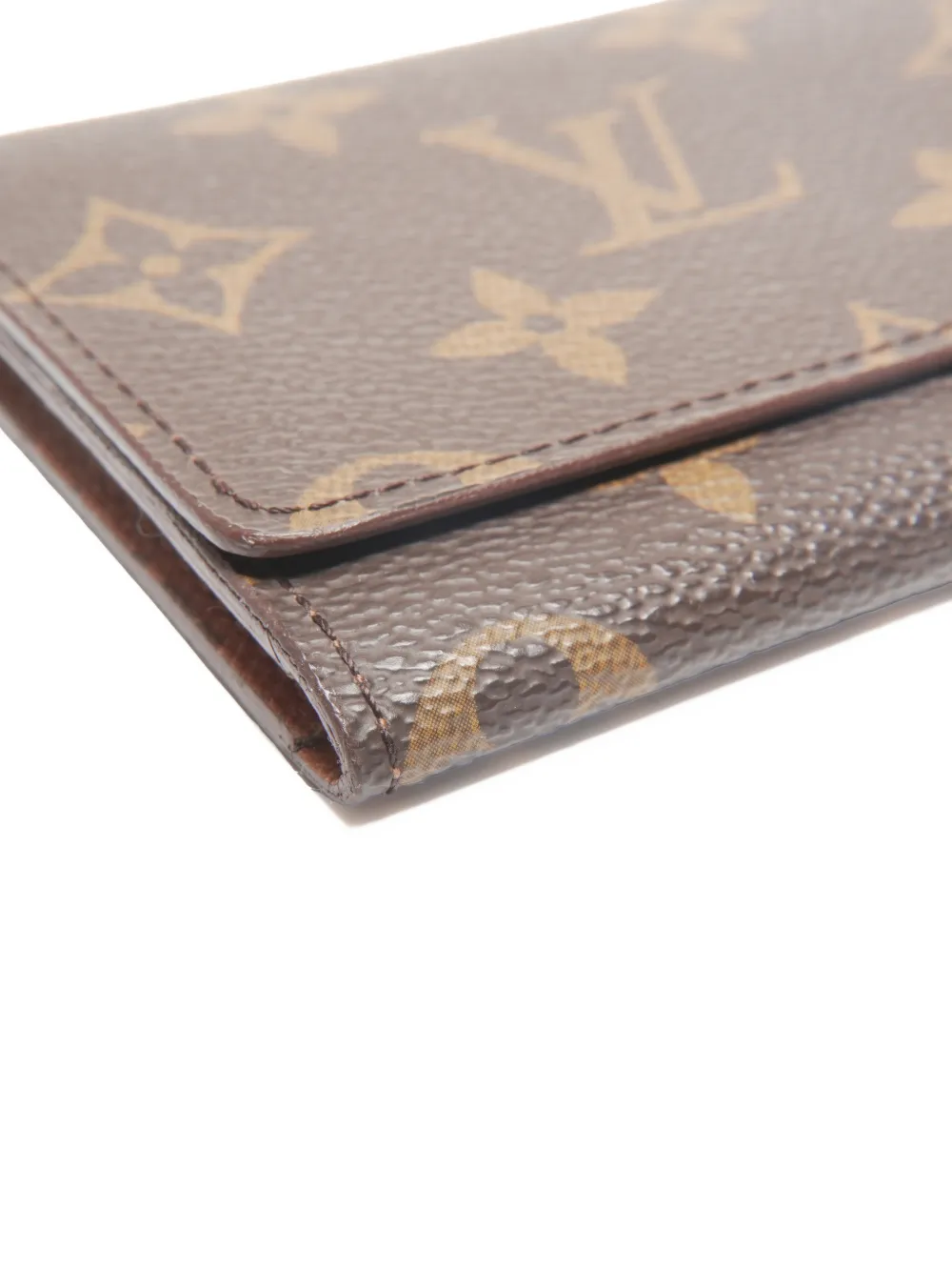 Pre-owned Louis Vuitton 1996 Monogram Card Holder In Brown