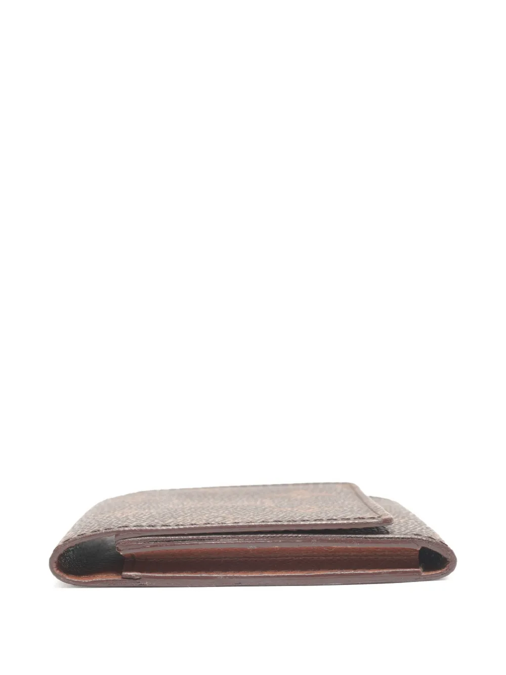Pre-owned Louis Vuitton 1996 Monogram Card Holder In Brown