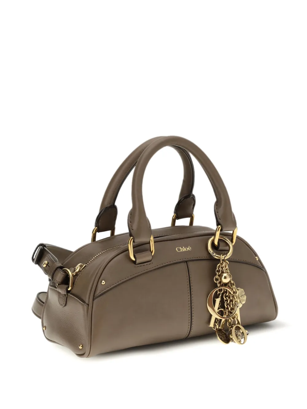 Chloé Kleine Bowling leren shopper Beige