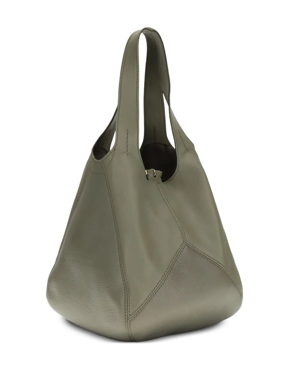 Chloé small Balloon logo-patch shoulder bag - Groen