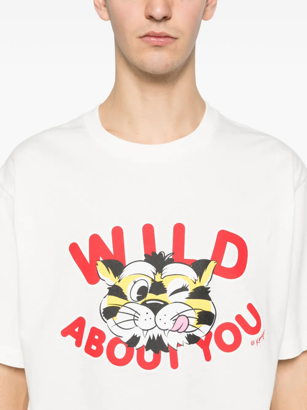 Kenzo T-shirt met grafische print Wit