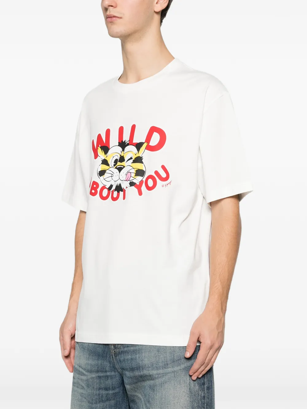 Kenzo T-shirt met grafische print Wit