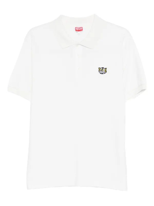 Kenzo Camisa Polo Wild Tiger | Branco | FARFETCH BR
