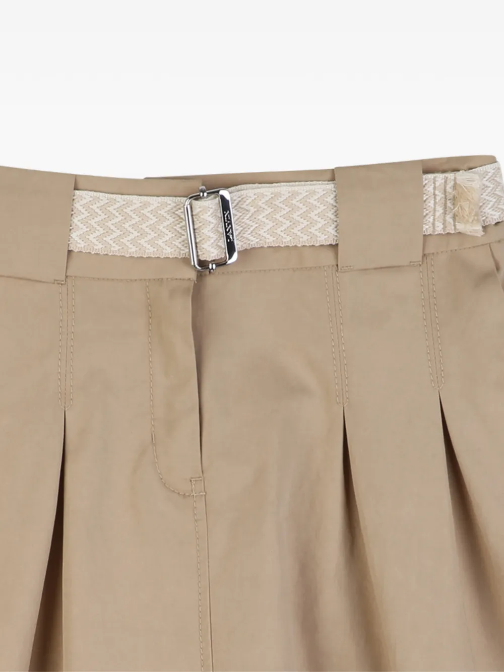 Lanvin Enfant Plooirok met ceintuur Beige