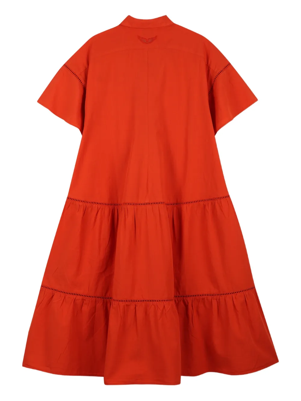 Zadig & Voltaire Kids Jurk met knoopsluiting Oranje