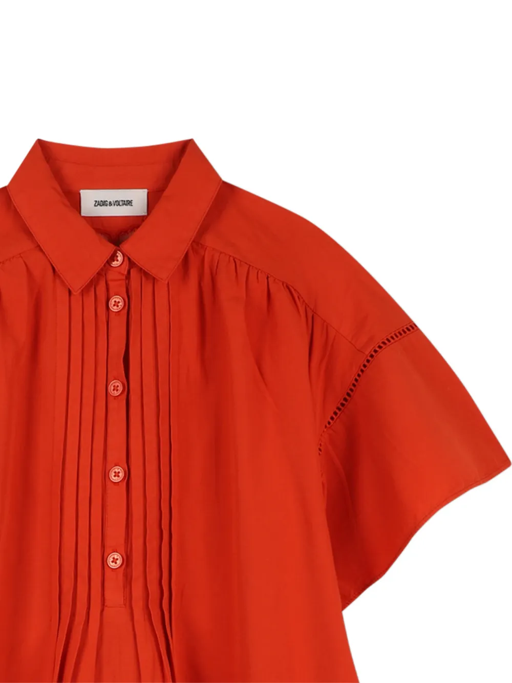 Zadig & Voltaire Kids Jurk met knoopsluiting Oranje