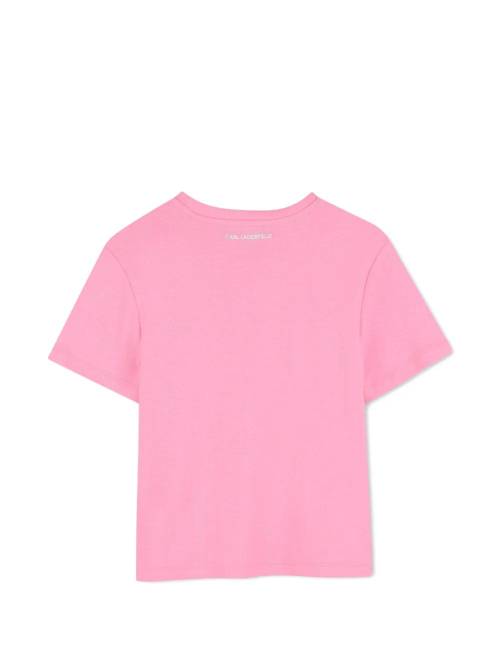 Karl Lagerfeld Kids T-shirt met kattenprint Roze