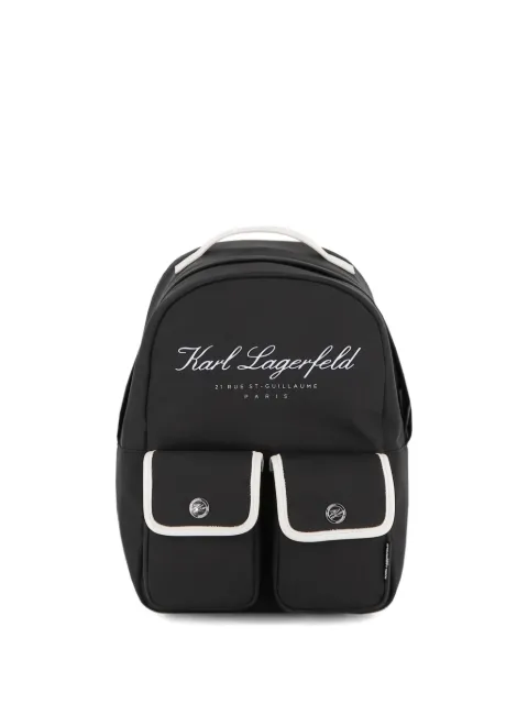 Karl Lagerfeld Kids mochila con ribete de bolsillo