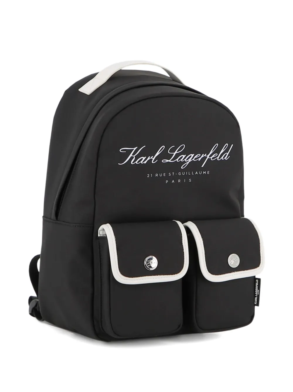  Karl Lagerfeld Kids Pocket Trim Backpack - Black 