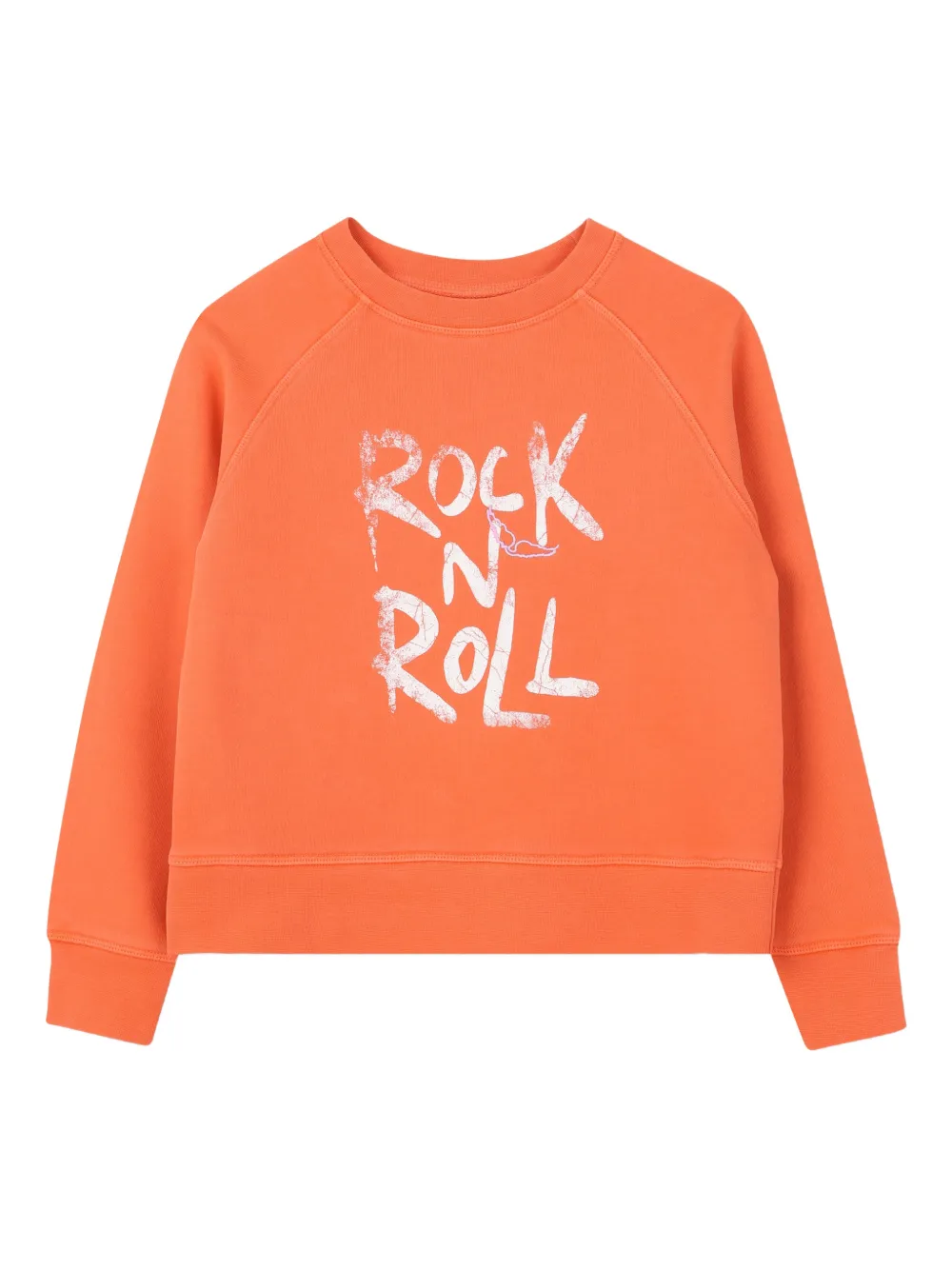 Zadig & Voltaire Kids Felpa girocollo con stampa - Arancione