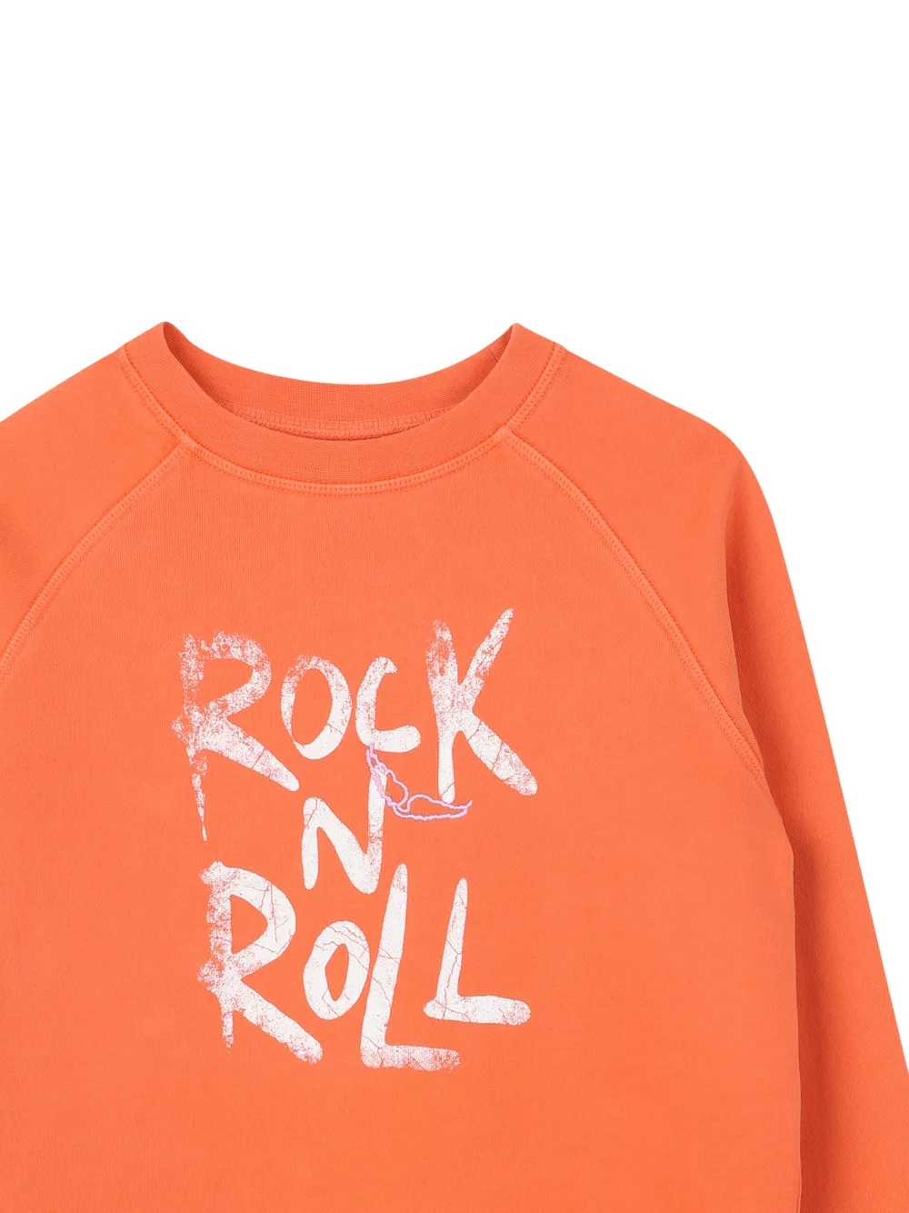  Zadig & Voltaire Kids Graphic-print Crew-neck Sweatshirt - Orange 