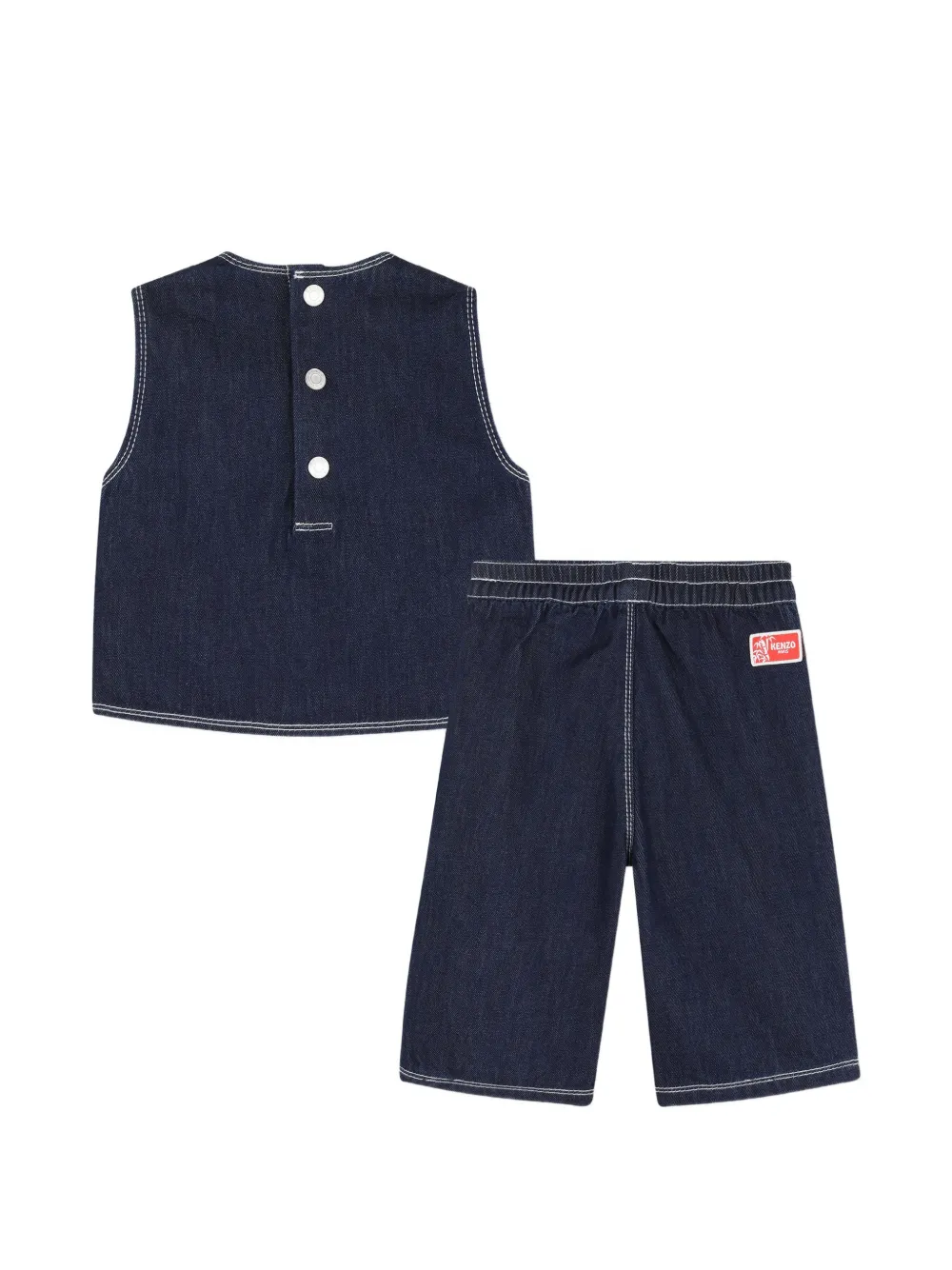Kenzo Kids Broek met print Blauw