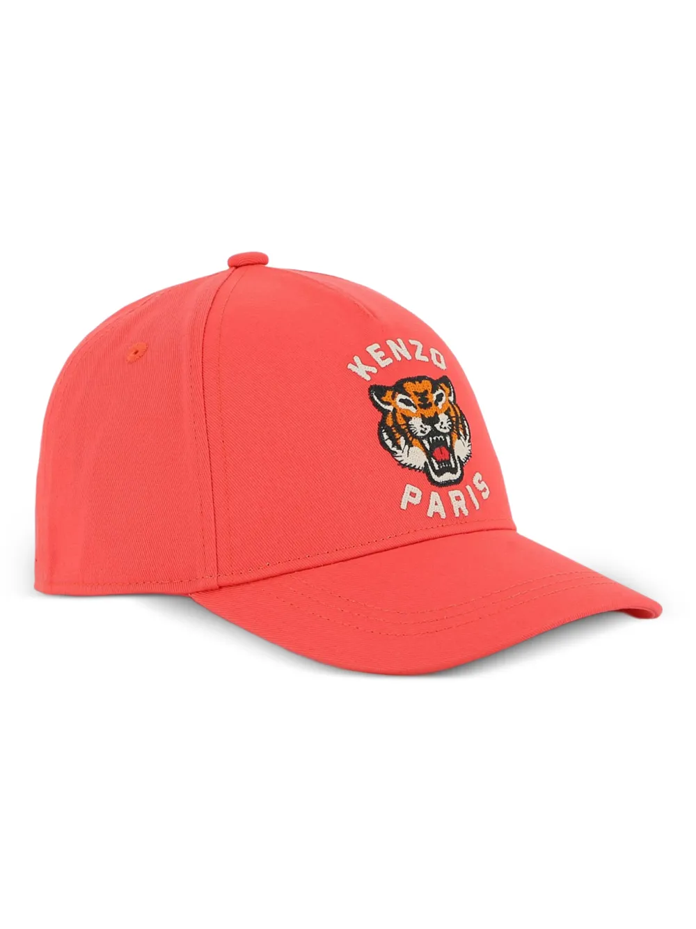 Kenzo Kids Cappello da baseball Tiger Head con ricamo - Rosso
