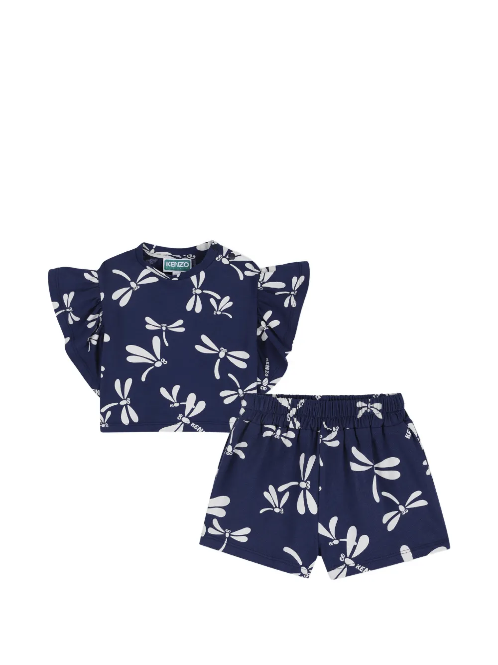 Kenzo Kids Set con shorts e stampa - Blu