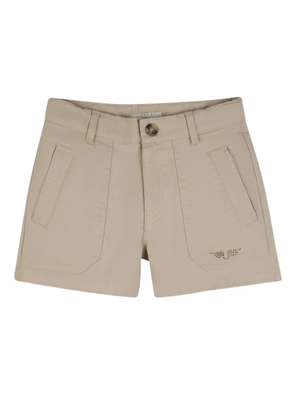 Zadig & Voltaire Kids Shorts con tasche e bottoni - Toni neutri