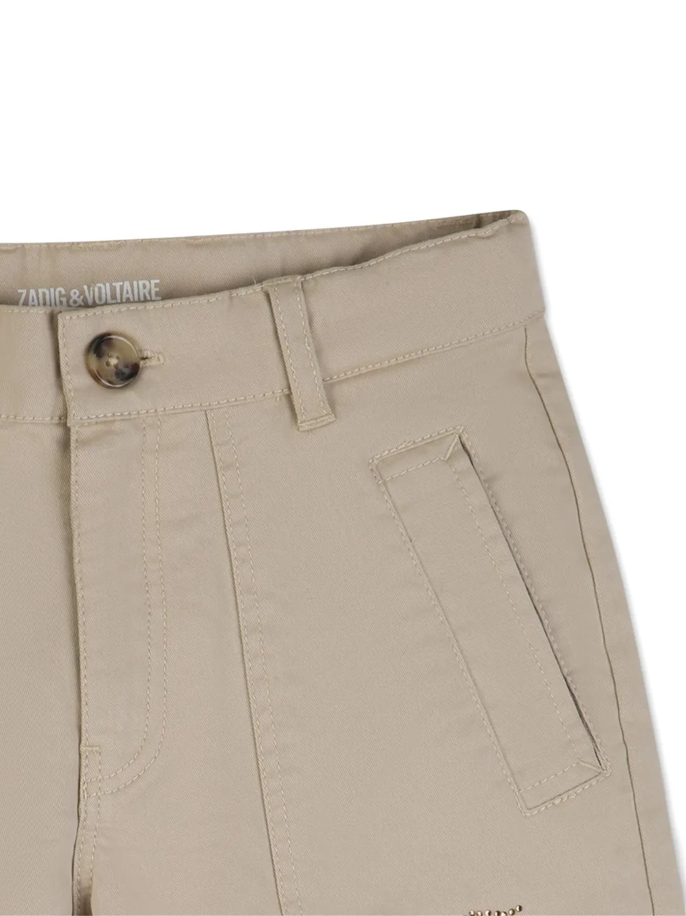 Button-Fastening Pocket Shorts
