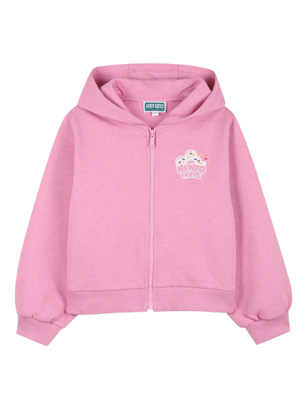 Kenzo Kids Felpa con cappuccio e zip - Rosa