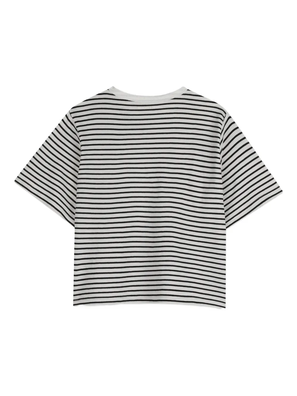 Striped-Pattern Short-Sleeved T-Shirt