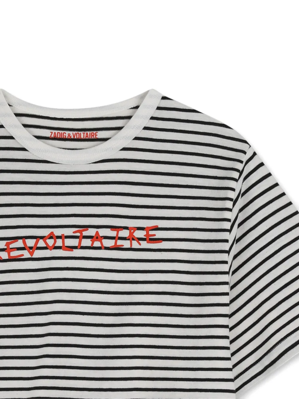 Striped-Pattern Short-Sleeved T-Shirt