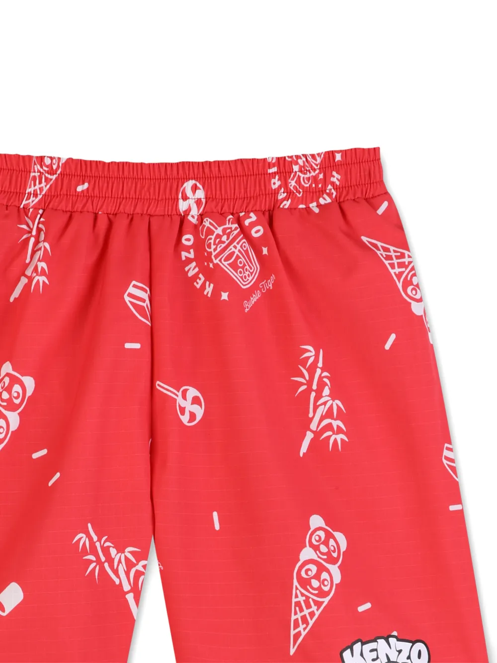  Kenzo Kids Printed Swim Shorts - Red 