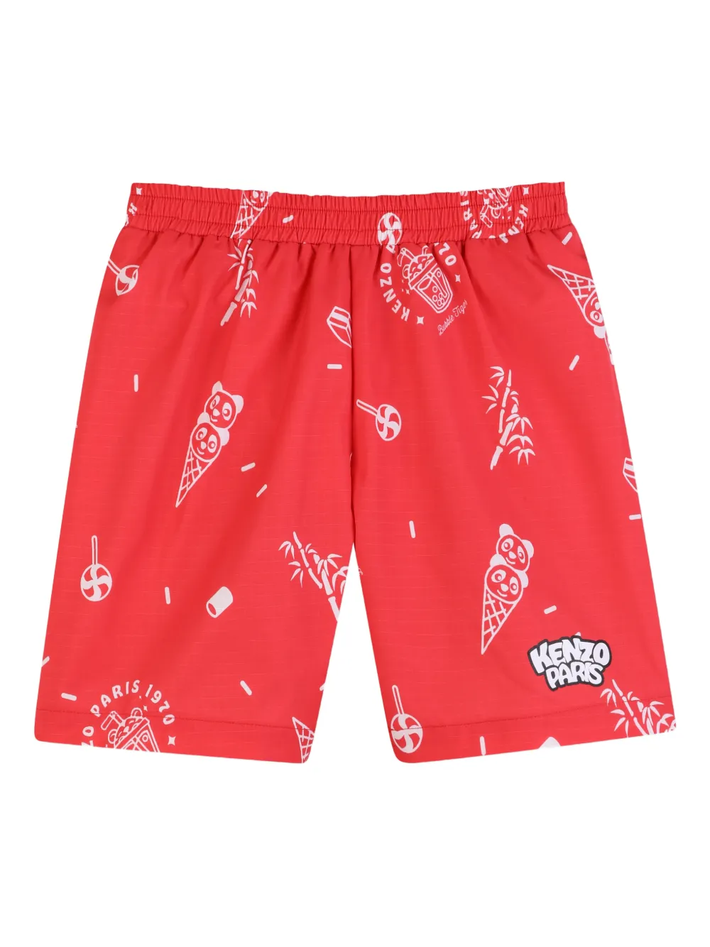 Kenzo Kids Costume da bagno con stampa - Rosso