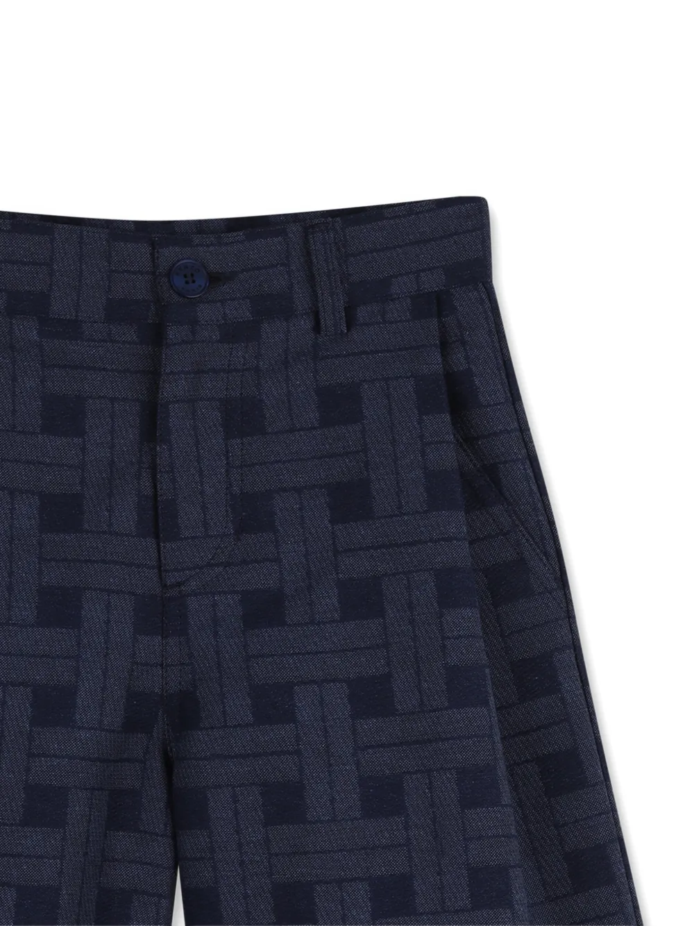  Kenzo Kids Geometric-pattern Bermuda Shorts - Blue 