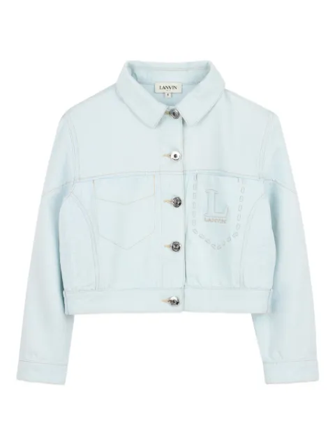 Lanvin Enfant embroidered denim jacket
