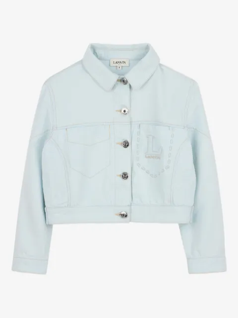 Lanvin Enfant embroidered denim jacket