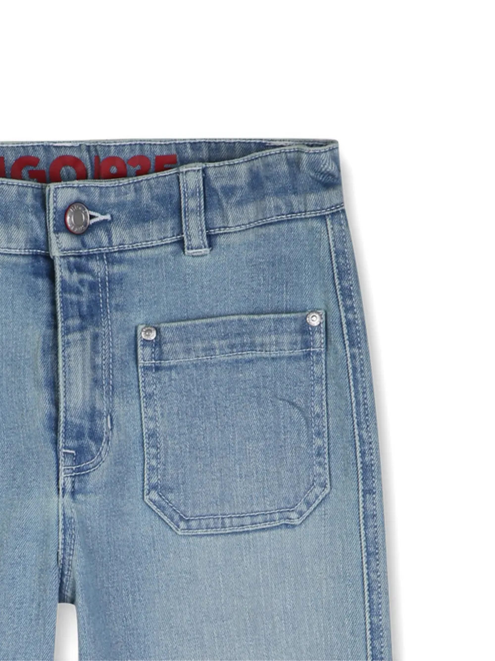  Hugo Kids Denim Heart-patch Jeans - Blue 