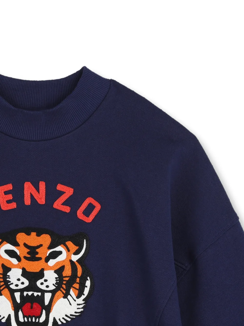  Kenzo Kids Lucky Tiger Appliqué Sweatshirt - Blue 