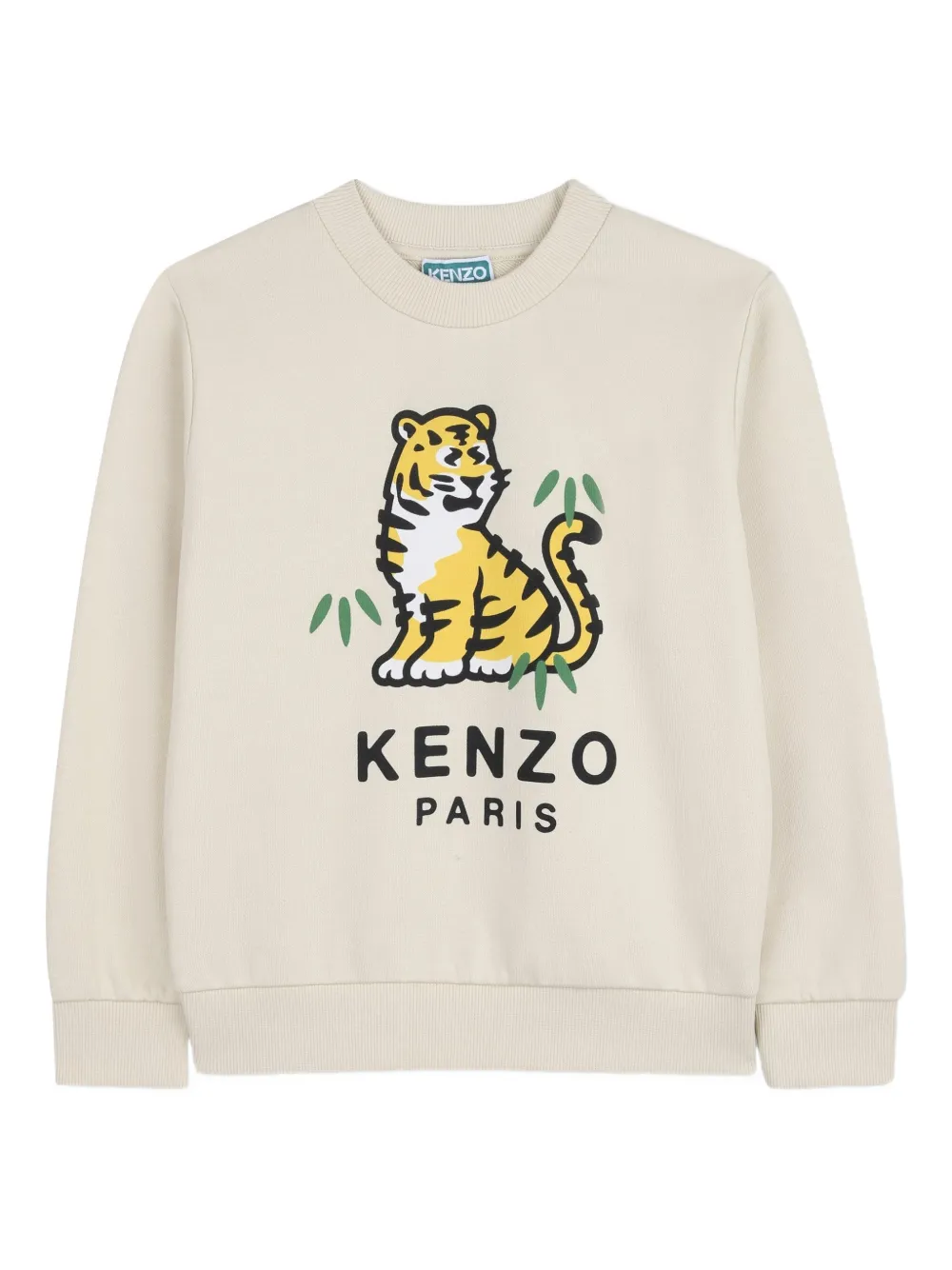 Kenzo Kids Felpa con stampa Tiger - Toni neutri