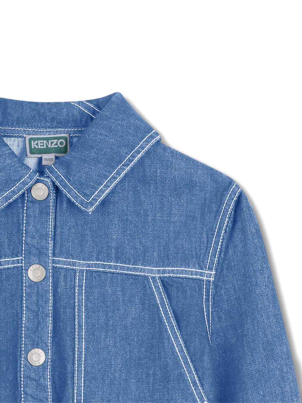 Buttoned Graphic Denim Jacket
