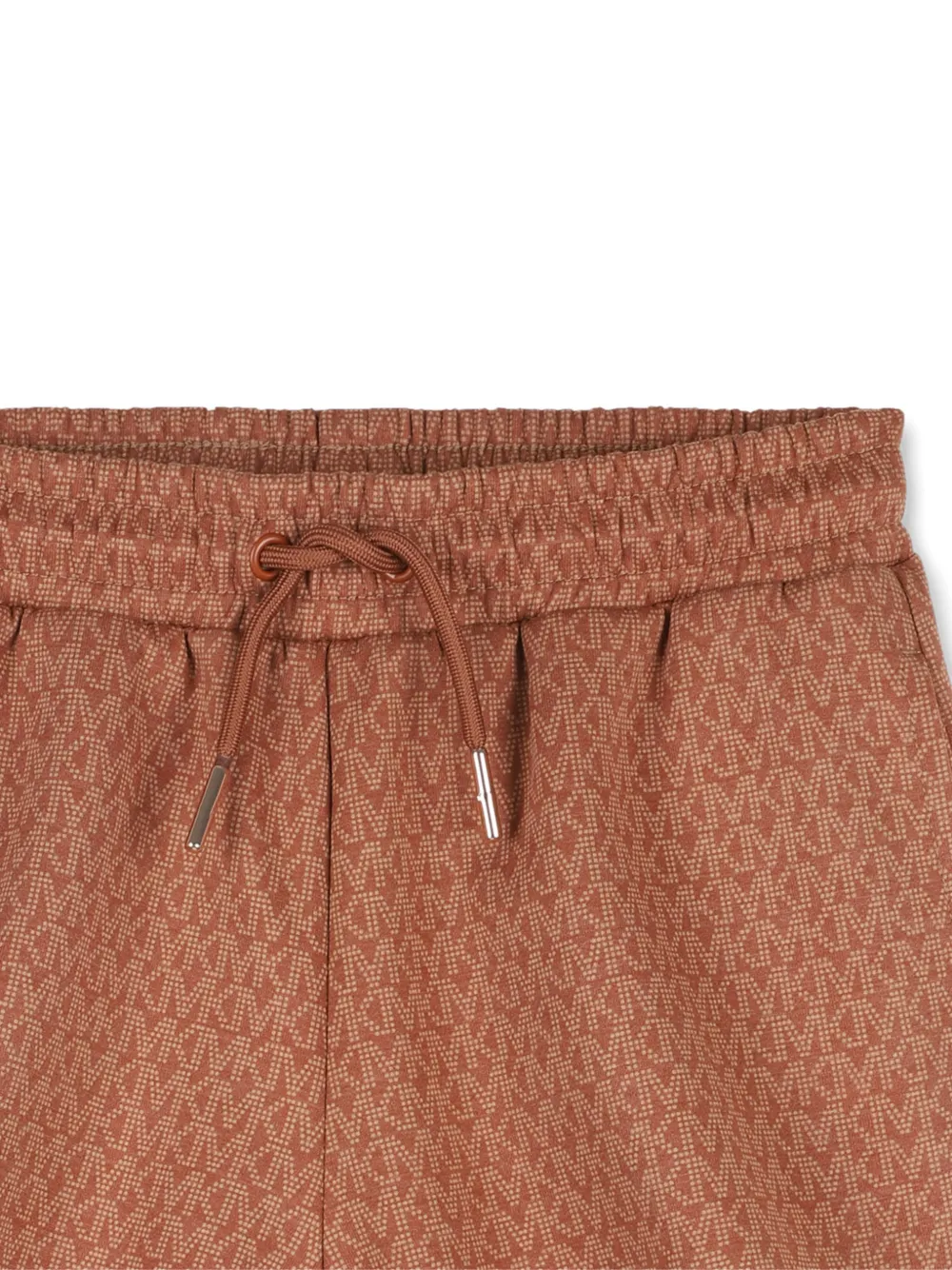  Michael Kors Kids Print Drawstring Shorts - Brown 