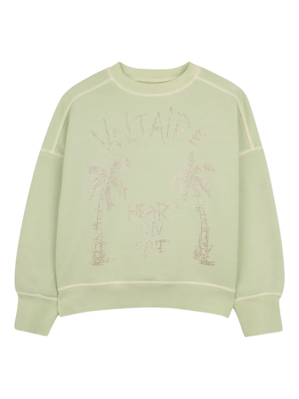 Zadig & Voltaire Kids long-sleeve round-neck sweatshirt - Green