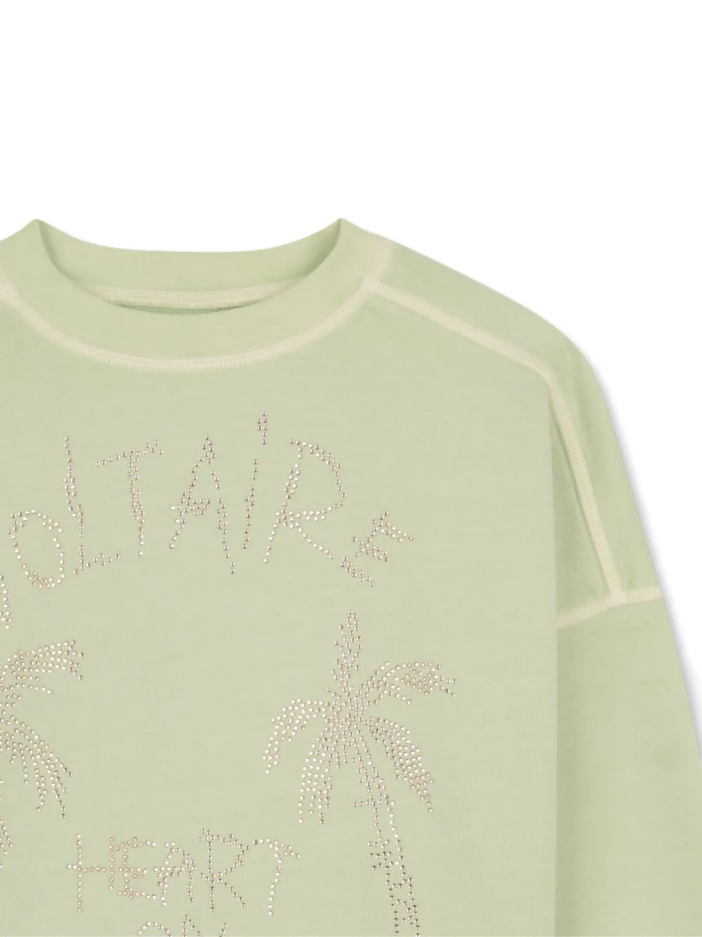  Zadig & Voltaire Kids Long-sleeve Round-neck Sweatshirt - Green 