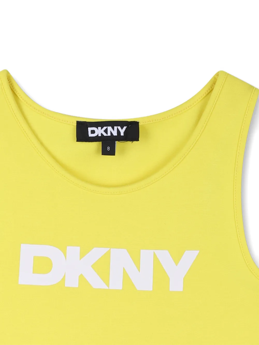 Dkny Kids logoprint mesh 2-in-1 T-shirt Geel
