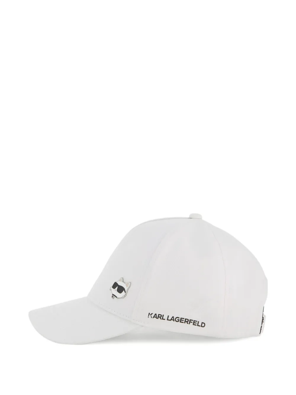  Karl Lagerfeld Kids Cat Logo Cap - White 