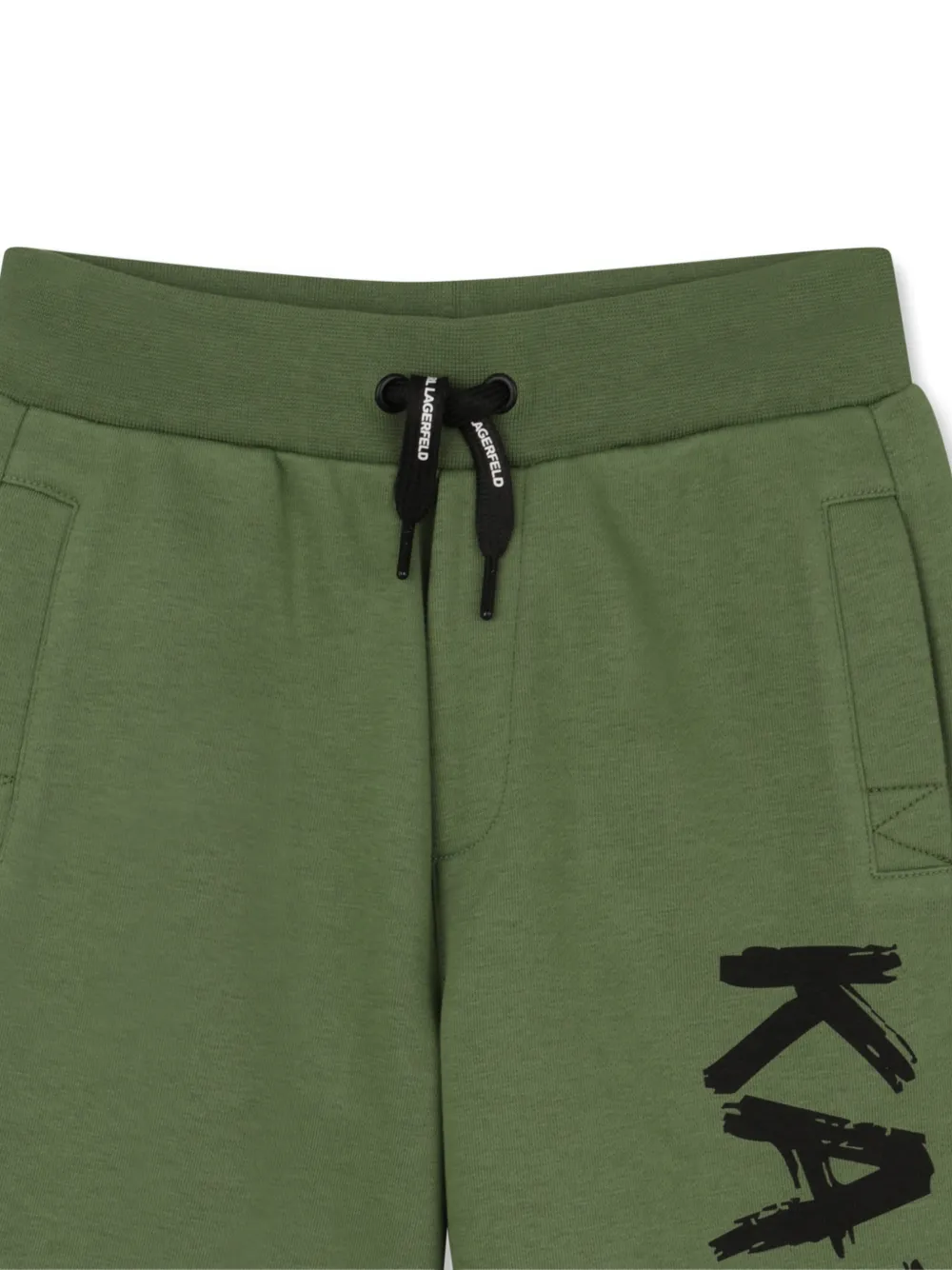 Karl Lagerfeld Kids Bermuda shorts met logoprint Groen