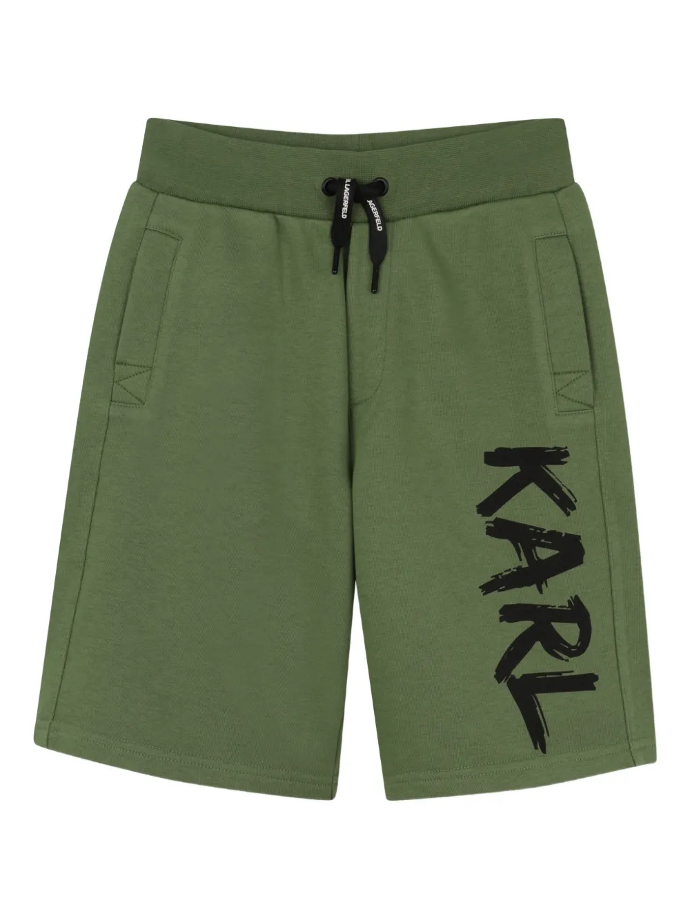 Karl Lagerfeld Kids Bermuda con stampa - Verde