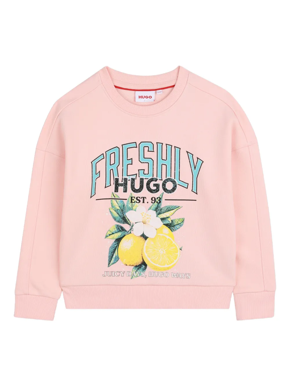 HUGO KIDS Felpa a fiori - Rosa