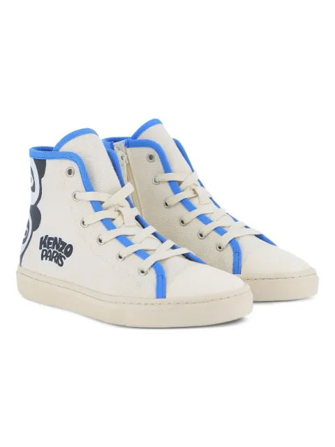Kenzo Kids Panda-print high-top sneakers