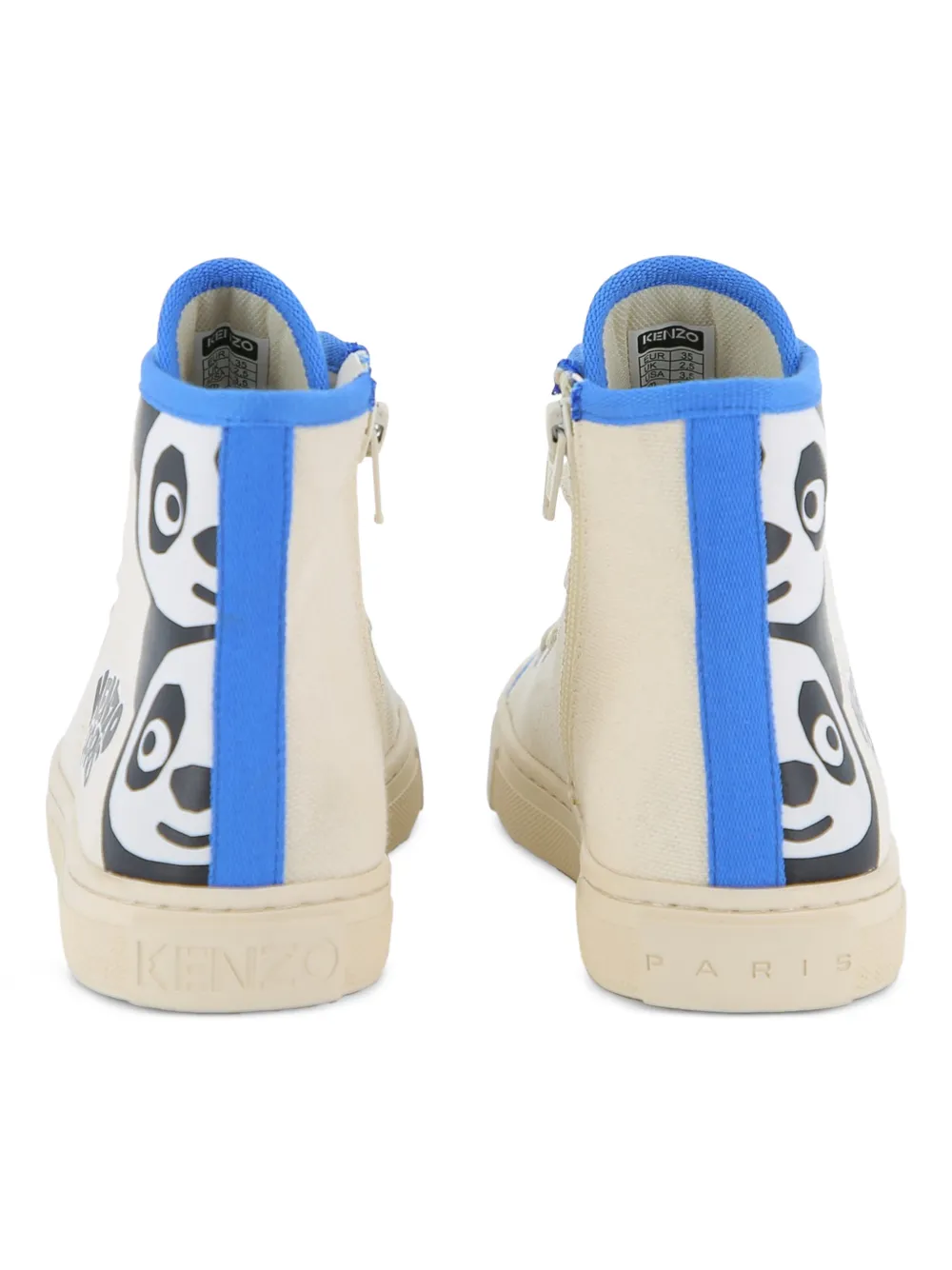 Kenzo Kids High-top sneakers met Pandaprint Beige