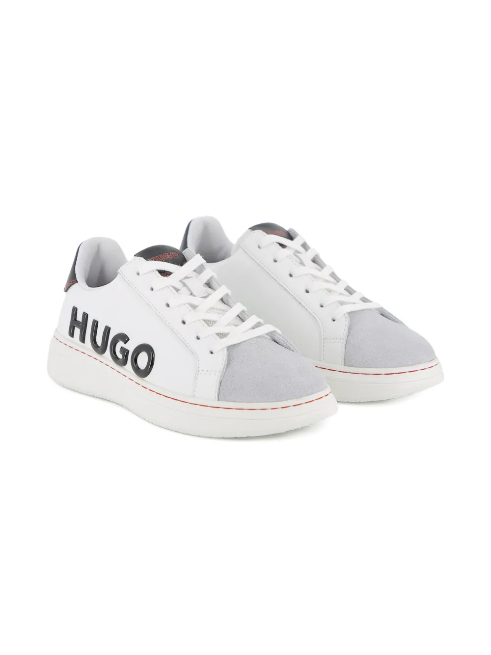 HUGO KIDS Sneakers met logodetail Wit