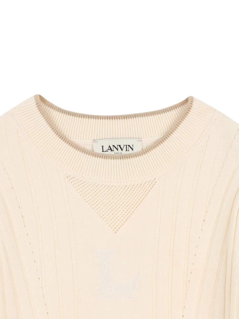 Ribbed-Trim Short-Sleeve T-Shirt