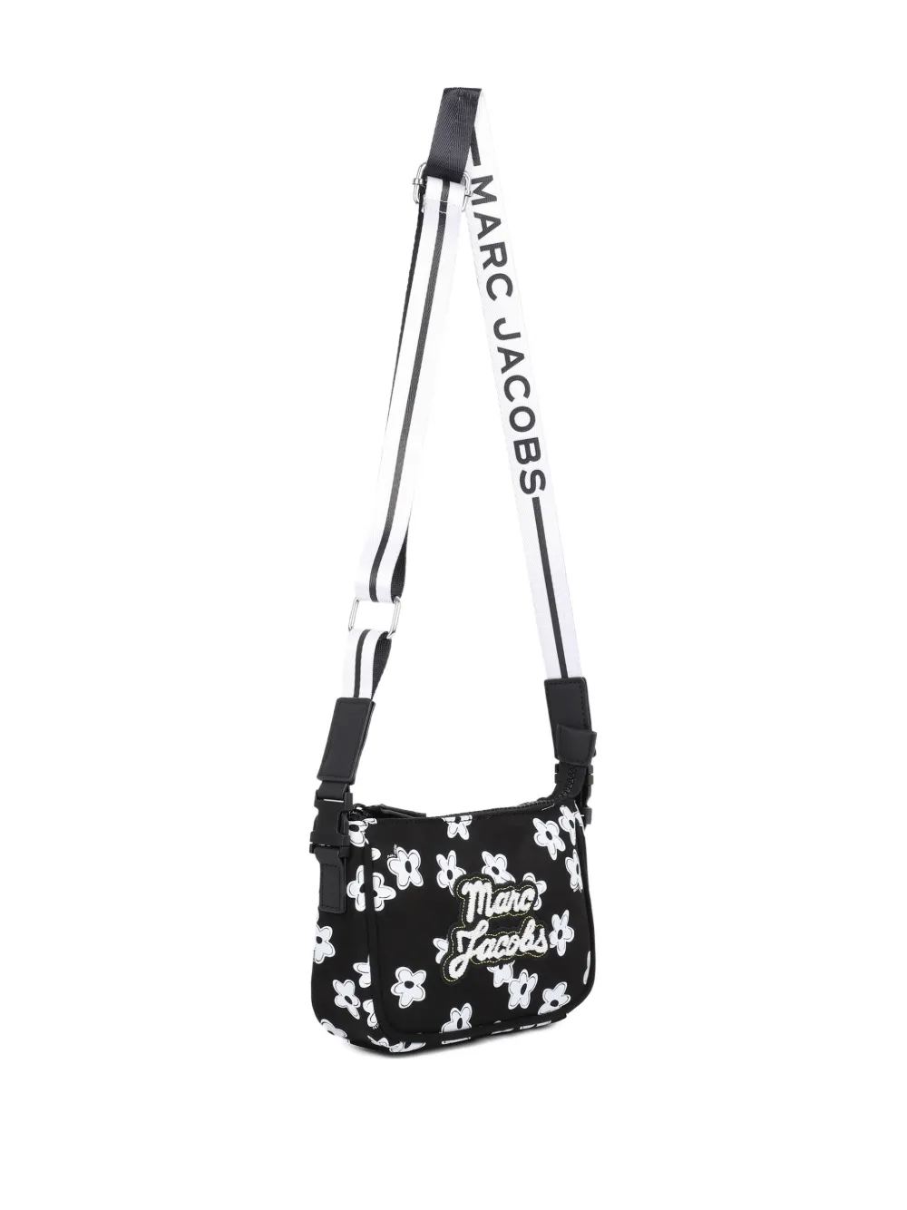 Marc Jacobs Kids Crossbodytas met bloemenprint en logo Zwart