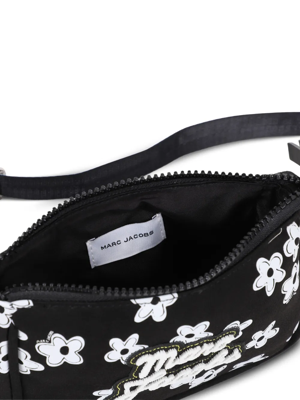 Marc Jacobs Kids Crossbodytas met bloemenprint en logo Zwart